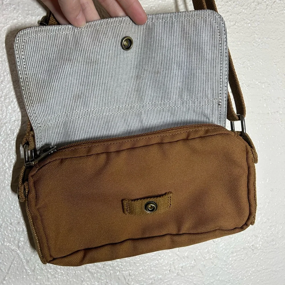 Carhartt Brown Canvas Messenger Crossbody Bag - Picture 4 of 5